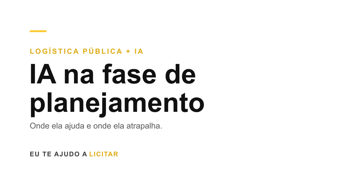 Capa: IA na fase de planejamento das contratações públicas