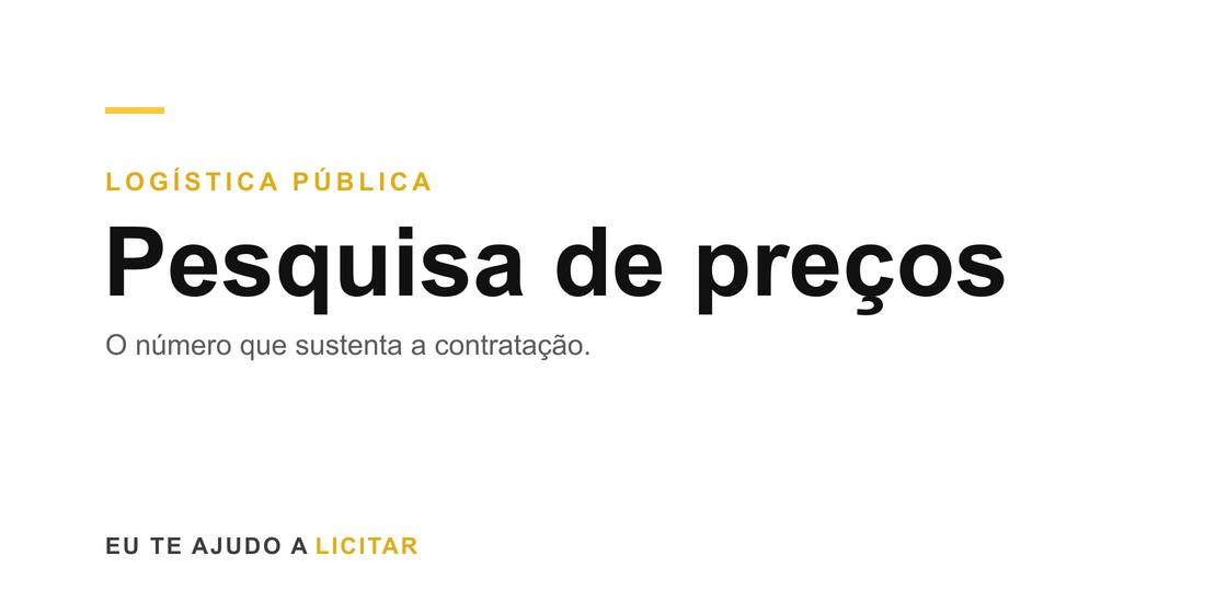 Capa do artigo: Pesquisa de preços